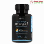⁦Sports Research Triple Strength Omega-3 1250 mg 30 Softgels⁩ - الصورة ⁦3⁩