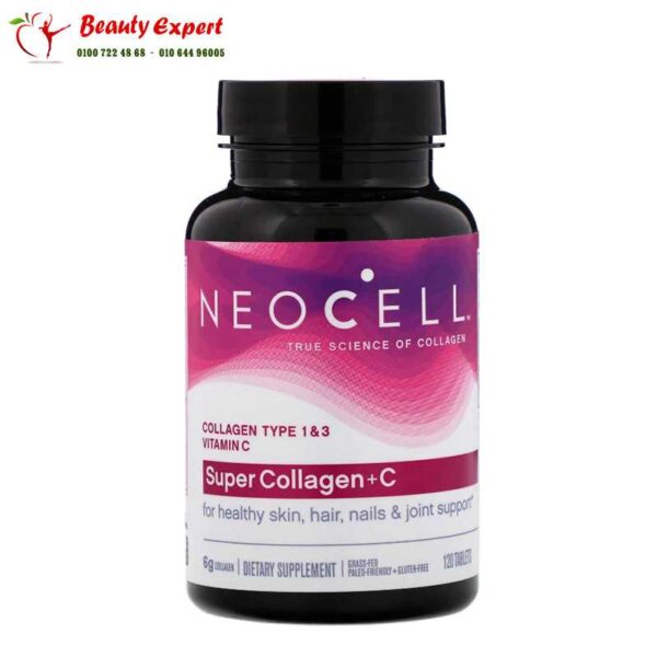 حبوب سوبر كولاجين مع فيتامين سي الامريكية Neocell, Super Collagen+C  لتعزيز الكولاجين