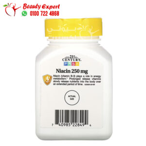 مميزات وعيوب دواء النياسين فيتامين ب3 250 ملجم لتقوية الجسم 21st Century Niacin 110 قرص