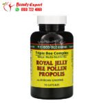 كبسولات غذاء ملكات النحل والعكبر والجينسج الكوري Y.S. Eco Bee Farms 90 كبسولة