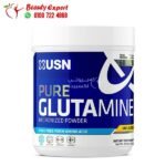 جلوتامين مكمل غذائي يو اس ان لزيادة الطاقة pure glutamine monohydrate powder 300 جم
