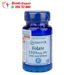 حبوب حمض فوليك لتحسين الصحة العامة puritan’s pride folate 1333 mcg dfe 250 كبسولة