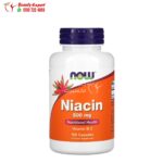 مكمل النياسين 500 لتحسين الصحة العامة Now foods Niacin 500 mg 100 كبسولة