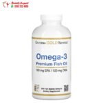 برشام الاوميجا3 لتحسين صحة الجسم Omega – 3 Premium Fish Oil California Gold Nutrition 240 كبسولة