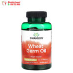 كبسولات زيت جنين القمح 1130 لدعم صحة القلب Swanson Wheat Germ Oil 60 كبسولة