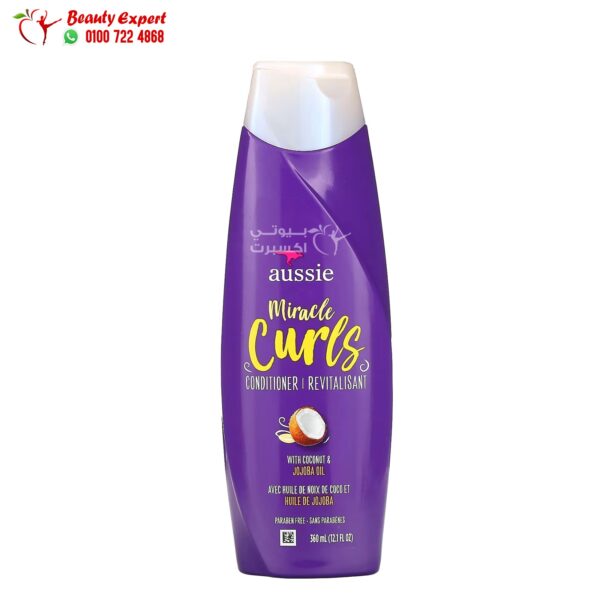 بلسم اوسي ميركل بزيت جوز الهند والجوجوبا لترطيب الشعر المجعد Aussie, Miracle Curls, 12.1 fl oz (360 ml)