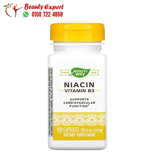 مكمل نياسين لعلاج نقص فيتامين ب3 niacin Nature's Way 100ملجم 100 كبسولة مكمل نياسين لعلاج نقص فيتامين ب3 niacin Nature's Way 100ملجم 100 كبسولة