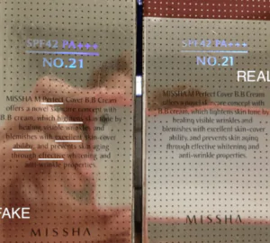 بي بي كريم ميشا بيج فاتح درجة 13 spf 42 Missha, Perfect Cover B.B 5 كيفية معرفة بيبي كريم ميشا الاصلي والتقليد