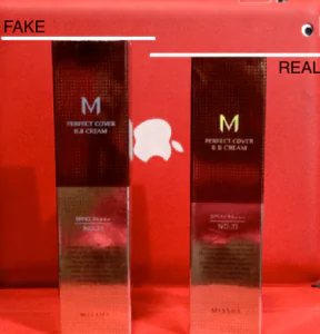 بي بي كريم ميشا بيج فاتح درجة 13 spf 42 Missha, Perfect Cover B.B 6 كيفية معرفة بيبي كريم ميشا الاصلي والتقليد
