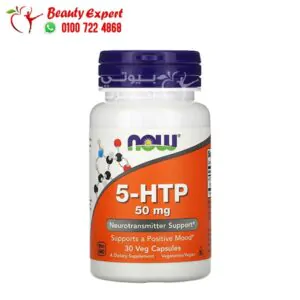 NOW Foods 5-HTP 50 mg 30 Veg Capsules 3 أشتري htp 5 حبوب هيدروكسيتريبتوفان لعلاج الاكتئاب NOW Foods 30 كبسولة 50 ملجم