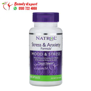 Natrol Stress & Anxiety Formula 90 Capsules 4 أشتري دواء ستريس ناترول للتخلص من القلق والتوتر Natrol, Stress & Anxiety 90 كبسولة