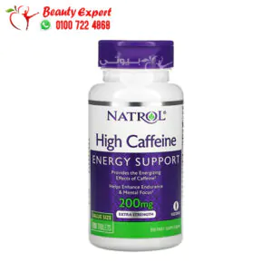 Natrol High Caffeine Extra Strength 200 mg 100 Tablets 4 أشتري أقراص الكافيين المضاعف لحرق الدهون 100 قرص Natrol High Caffeine 200 مجم