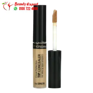 The Saem Cover Perfection Tip Concealer SPF 28 PA++ 01 Clear Beige 0.23 oz 1 ذا سيم كونسيلر خافي العيوب كوفر بيرفيكشن