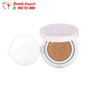 Missha Magic Cushion Cover Lasting No. 21 Light Beige 0.52 oz (15 g) 1 كريم اساس ميشا كوشن درجة 21 بيج فاتح لتوفير التغطية المثالية للبشرة