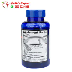 puritan's pride maximum strength triple omega 3-6-9 60 softgels 1 مكونات اقراص تربيل اوميغا 3 6 9 لتحسين صحة القلب والجسم puritans pride triple omega 60 كبسولة