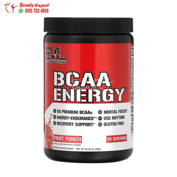 بي سي اي اي لتقوية العضلات ايفلوشن نيوتريشن EVLution Nutrition, BCAA ENERGY, Fruit Punch, 10.16 oz (288 g)