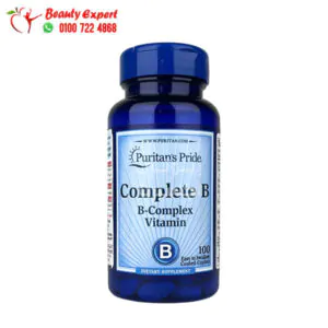 Complete B Vitamin B Complex 100 Caplets puritans pride 1 اقراص فيتامين ب مركب لدعم الجهاز العصبي