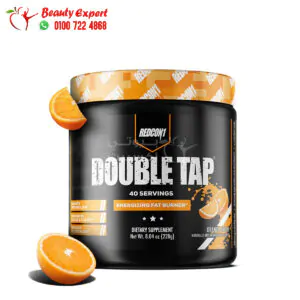 Redcon1 Double Tap Powdered Fat Burner pre-cardio powder orange crush 40serv 1 دبل تاب بودر لحرق الدهون وبناء العضلات بنكهة البرتقال