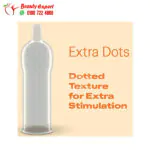 ديوركس عازل ذكري منقط لزيادة المتعة الزوجية 3 قطع - Durex Extra Dots 3-Pcs Condoms